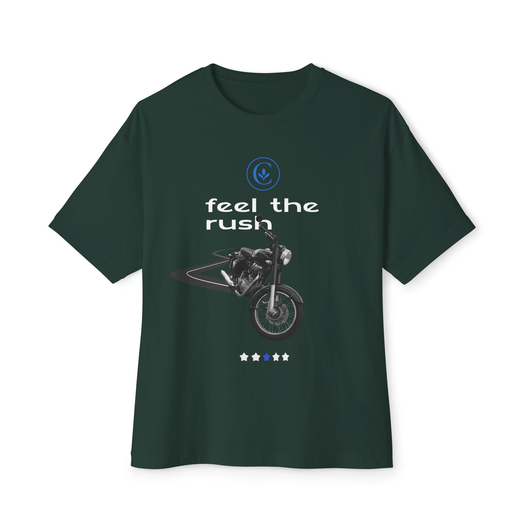 Motorcycle Lovers Boxy Tee - Feel the Rush, Unisex T-Shirt, Biker Gift, Casual Streetwear, Outdoor Adventure Apparel