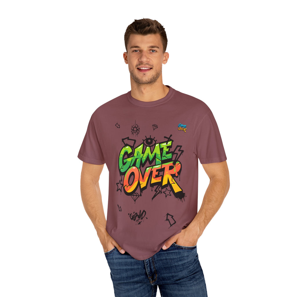 Game Over Graphic T-Shirt, Retro Gaming Tee, Unisex Casual Top, Gamer Gift, Video Game T-Shirt, Fun Streetwear