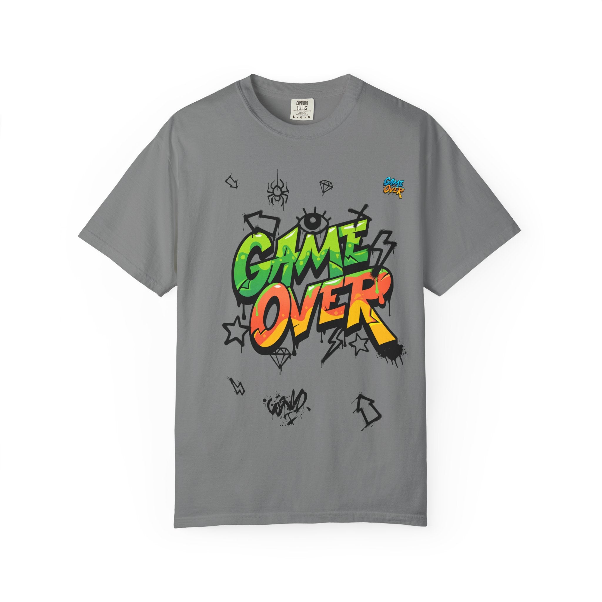 Game Over Graphic T-Shirt, Retro Gaming Tee, Unisex Casual Top, Gamer Gift, Video Game T-Shirt, Fun Streetwear