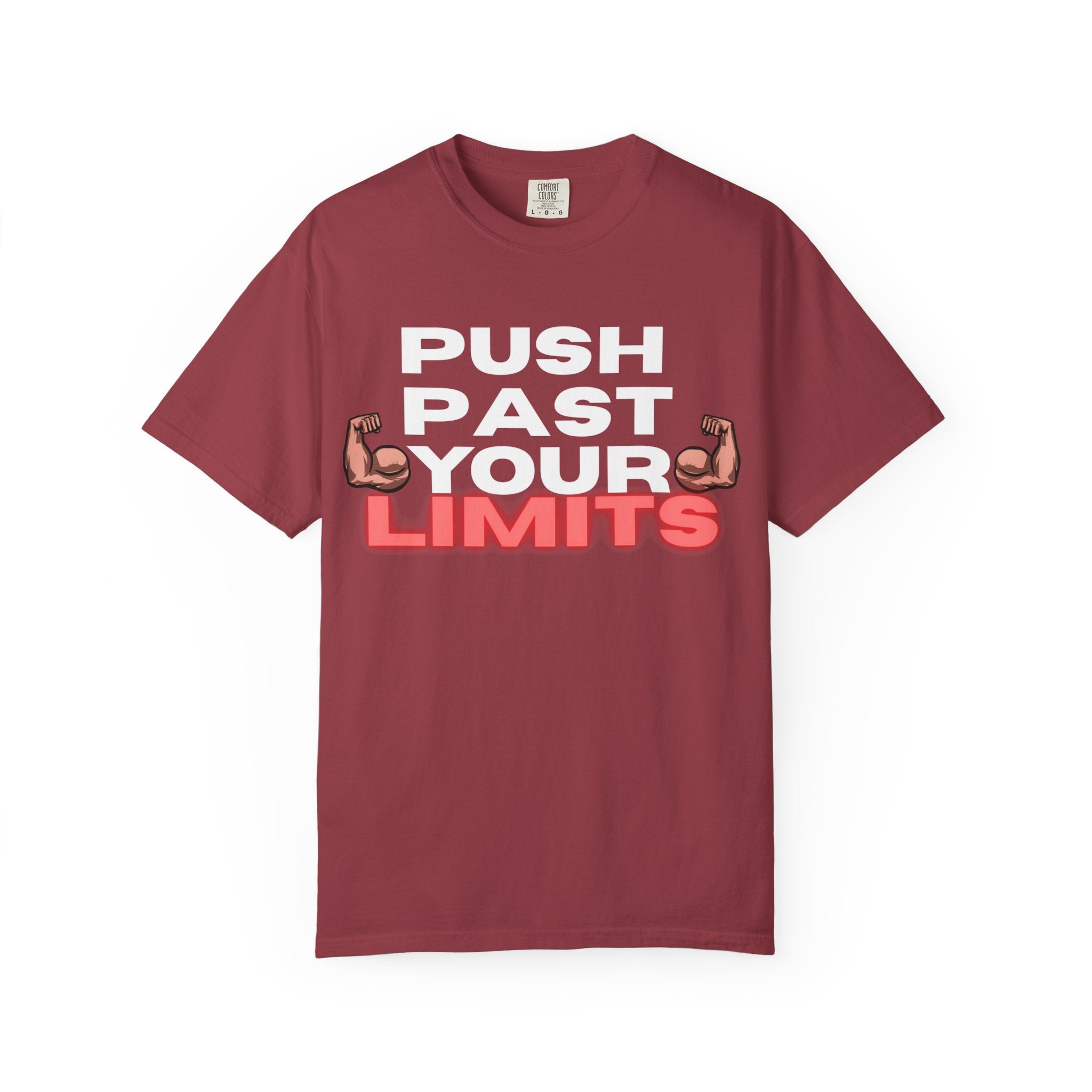 Unisex Motivational T-Shirt - "Push Past Your Limits" - Fitness Apparel, Workout Tee, Gym Wear, Gift for Him/Her, Inspirational Gift