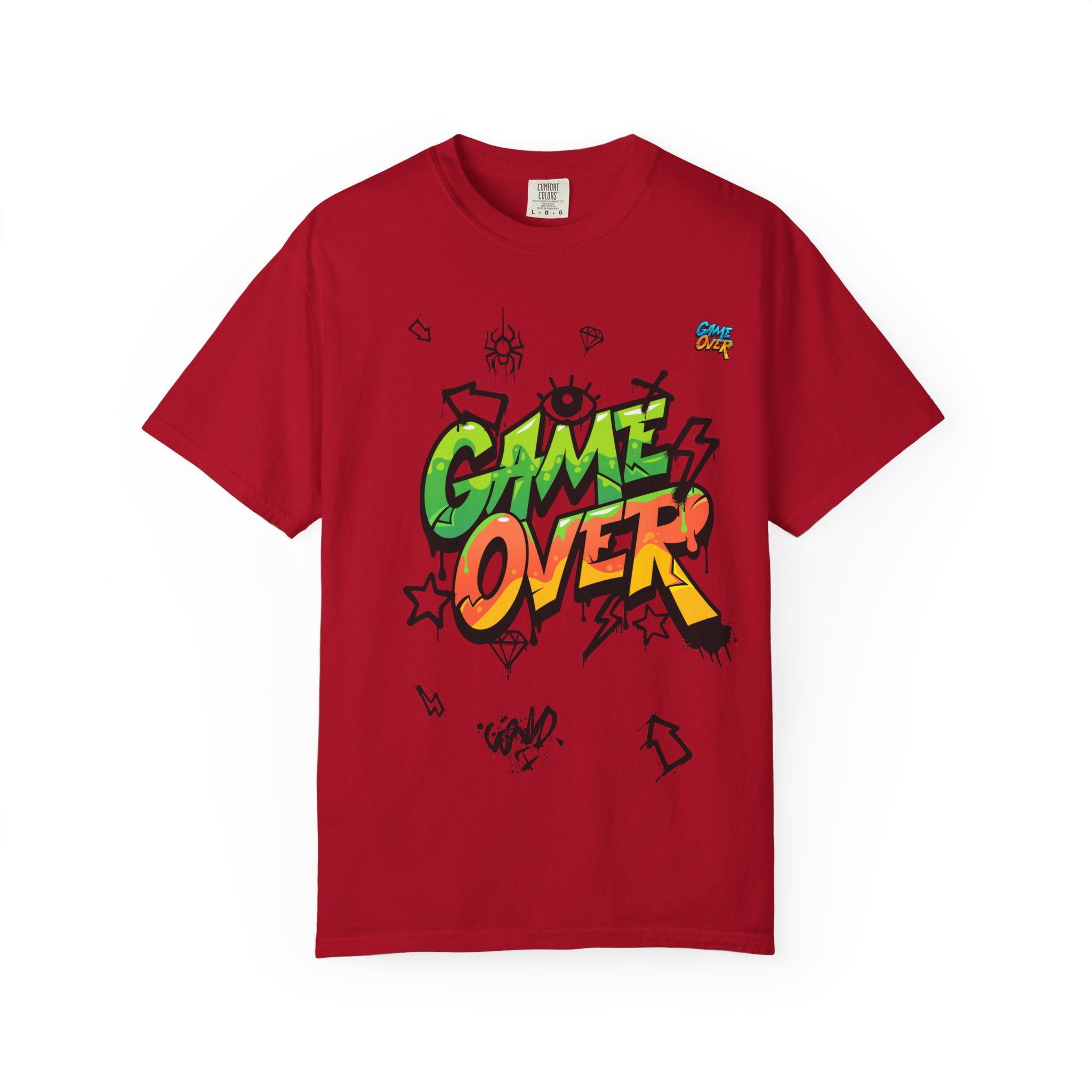 Game Over Graphic T-Shirt, Retro Gaming Tee, Unisex Casual Top, Gamer Gift, Video Game T-Shirt, Fun Streetwear