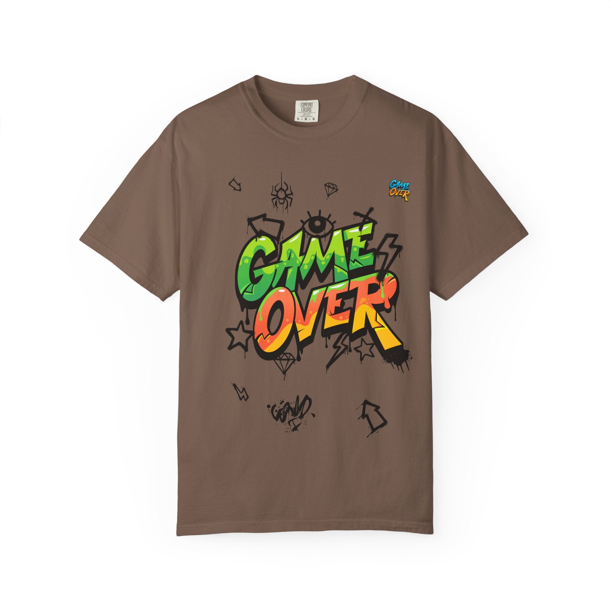 Game Over Graphic T-Shirt, Retro Gaming Tee, Unisex Casual Top, Gamer Gift, Video Game T-Shirt, Fun Streetwear