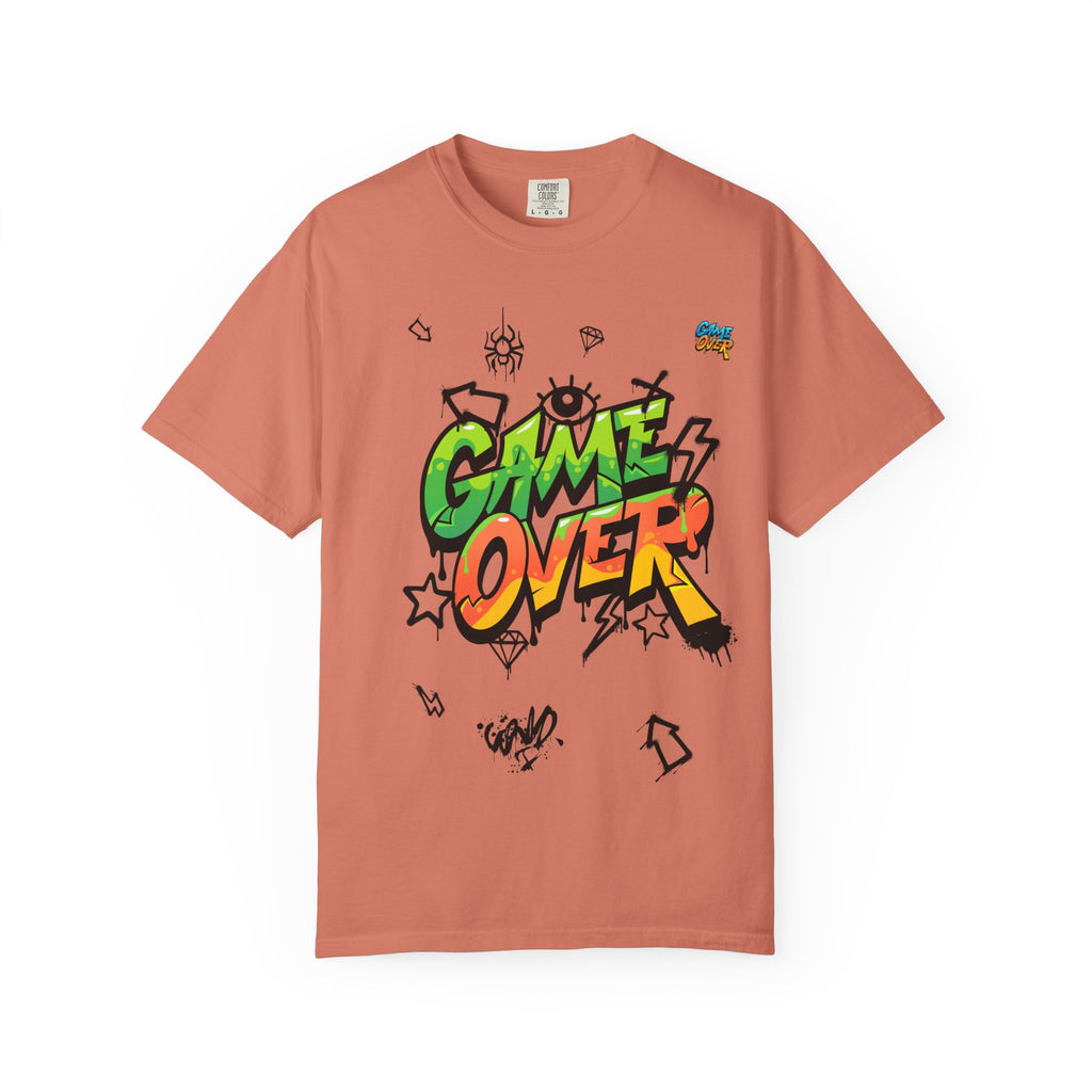 Game Over Graphic T-Shirt, Retro Gaming Tee, Unisex Casual Top, Gamer Gift, Video Game T-Shirt, Fun Streetwear