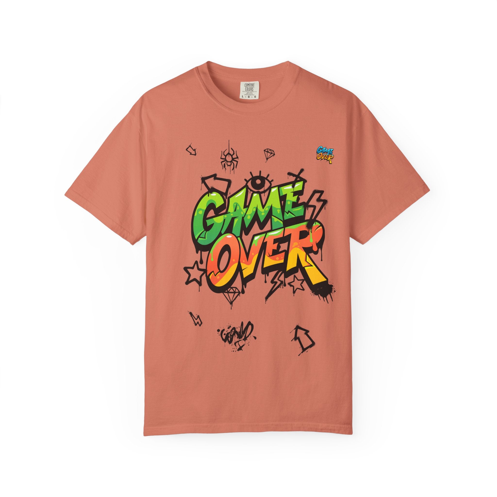 Game Over Graphic T-Shirt, Retro Gaming Tee, Unisex Casual Top, Gamer Gift, Video Game T-Shirt, Fun Streetwear