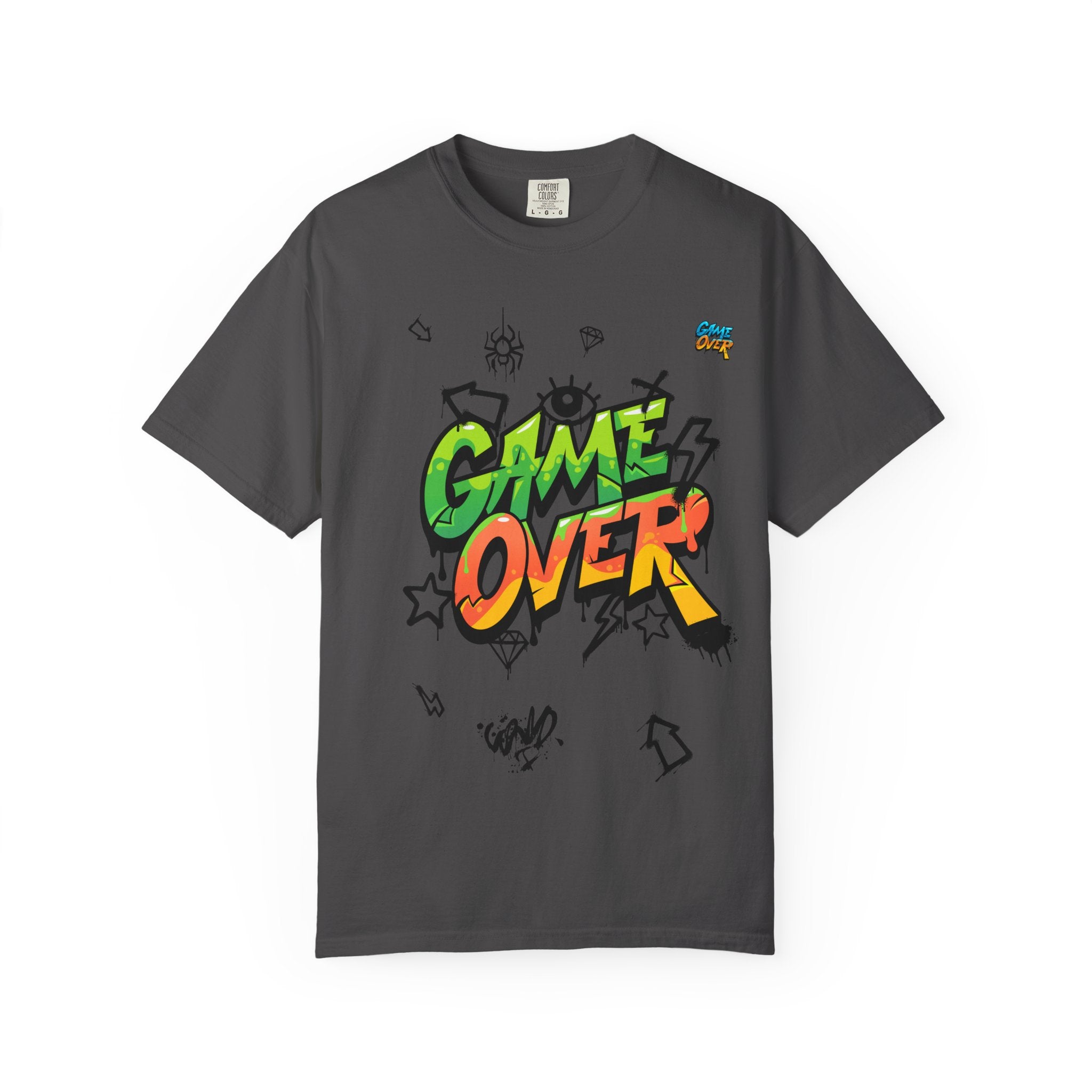 Game Over Graphic T-Shirt, Retro Gaming Tee, Unisex Casual Top, Gamer Gift, Video Game T-Shirt, Fun Streetwear