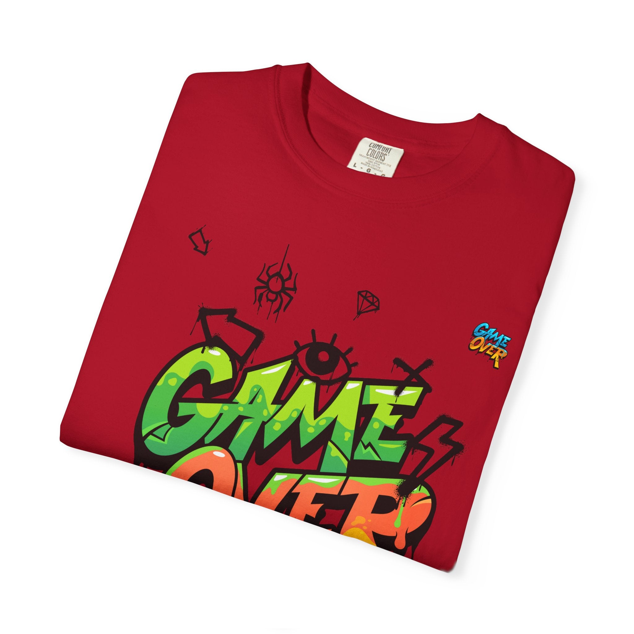 Game Over Graphic T-Shirt, Retro Gaming Tee, Unisex Casual Top, Gamer Gift, Video Game T-Shirt, Fun Streetwear