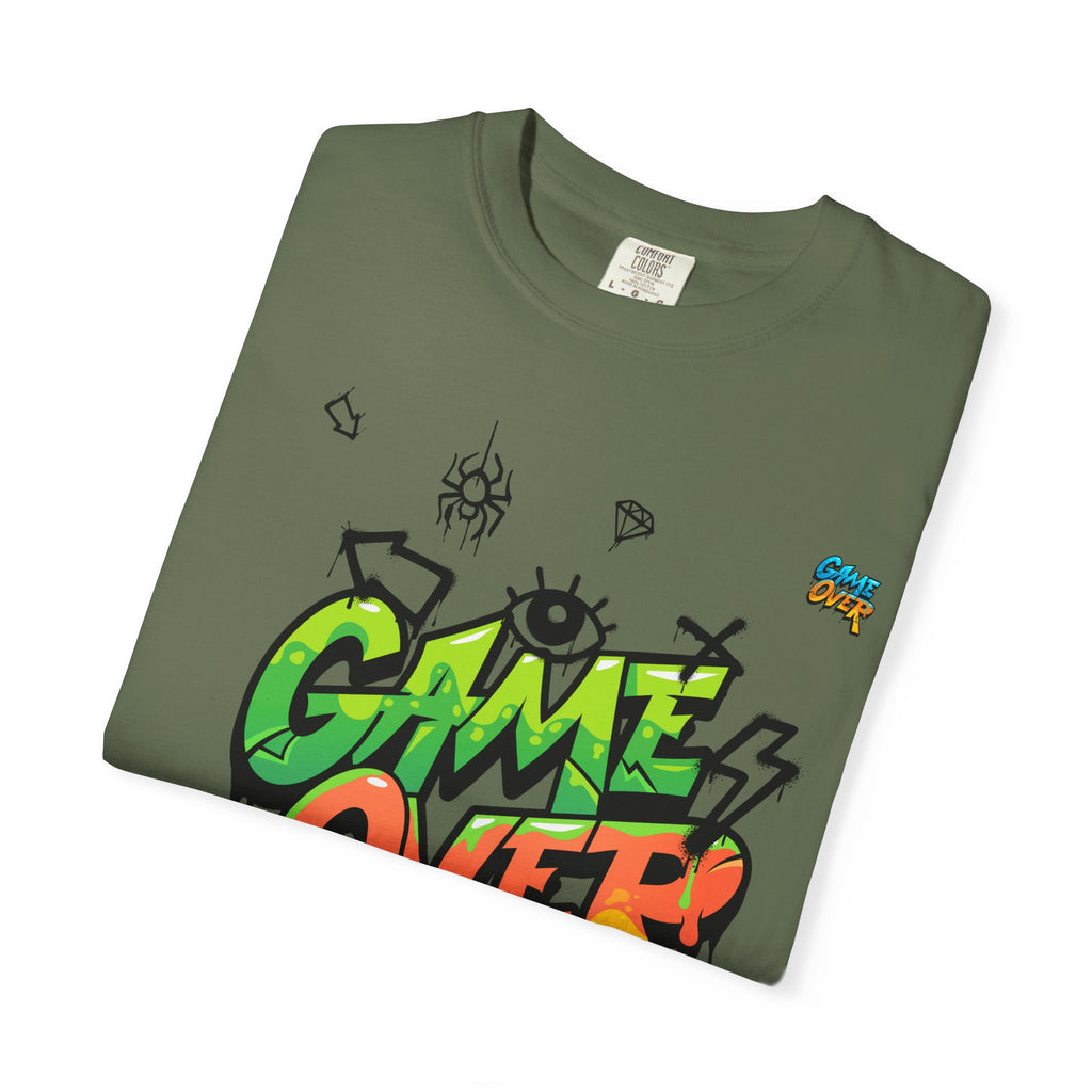 Game Over Graphic T-Shirt, Retro Gaming Tee, Unisex Casual Top, Gamer Gift, Video Game T-Shirt, Fun Streetwear