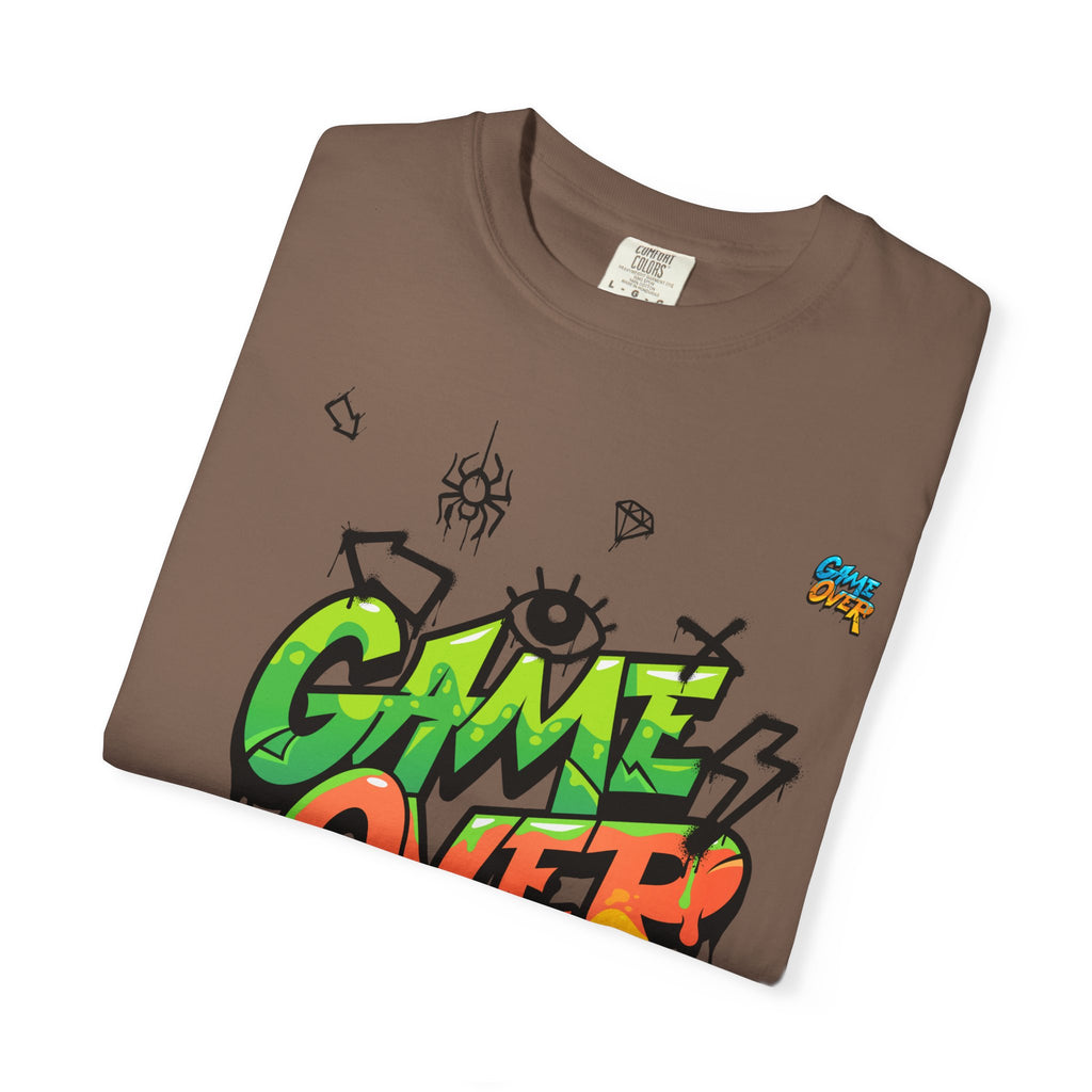 Game Over Graphic T-Shirt, Retro Gaming Tee, Unisex Casual Top, Gamer Gift, Video Game T-Shirt, Fun Streetwear