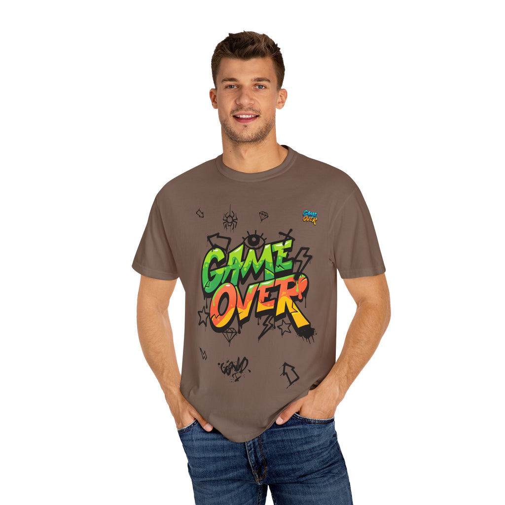 Game Over Graphic T-Shirt, Retro Gaming Tee, Unisex Casual Top, Gamer Gift, Video Game T-Shirt, Fun Streetwear