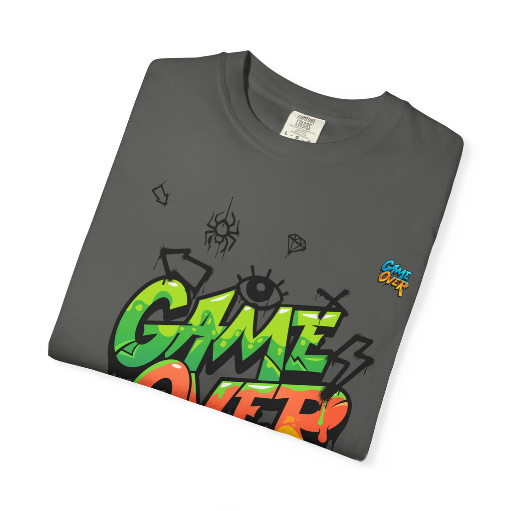 Game Over Graphic T-Shirt, Retro Gaming Tee, Unisex Casual Top, Gamer Gift, Video Game T-Shirt, Fun Streetwear
