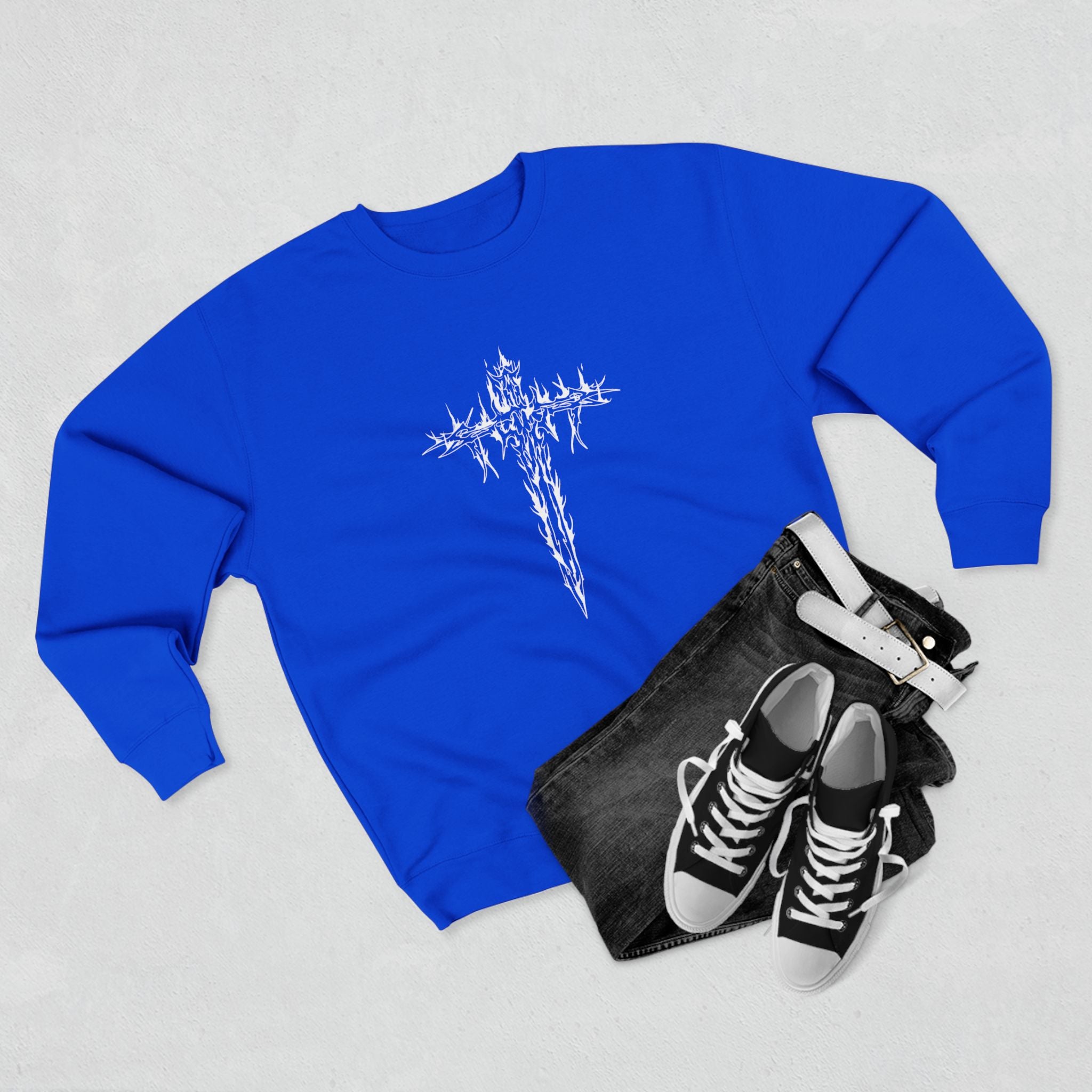Gothic Graphic Sweatshirt, Unisex Streetwear, Edgy Apparel, Perfect for Concerts, Unique Gift for Him or Her, Casual Wear
