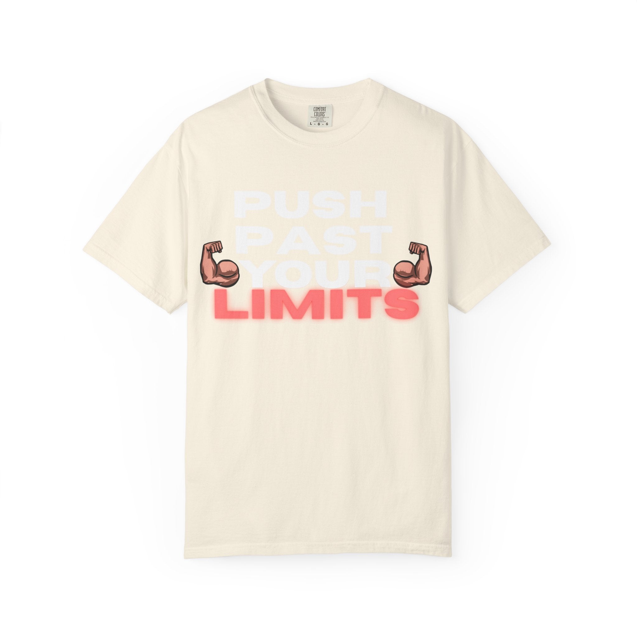 Unisex Motivational T-Shirt - "Push Past Your Limits" - Fitness Apparel, Workout Tee, Gym Wear, Gift for Him/Her, Inspirational Gift