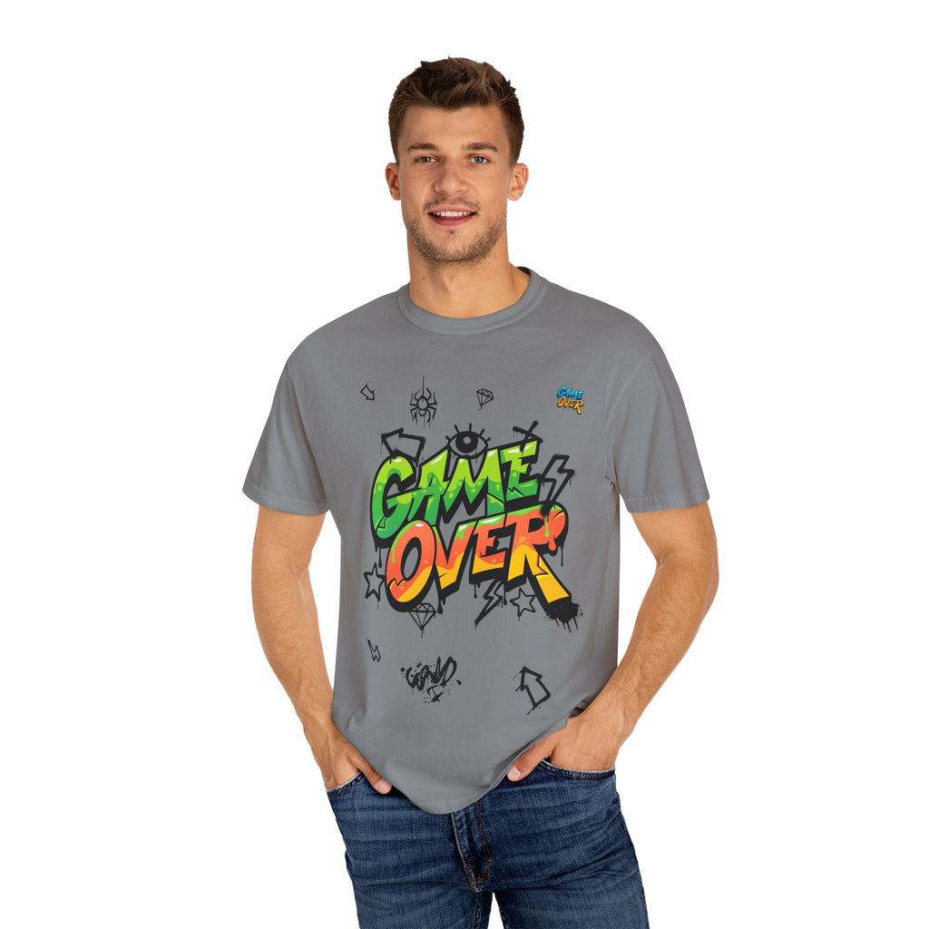 Game Over Graphic T-Shirt, Retro Gaming Tee, Unisex Casual Top, Gamer Gift, Video Game T-Shirt, Fun Streetwear