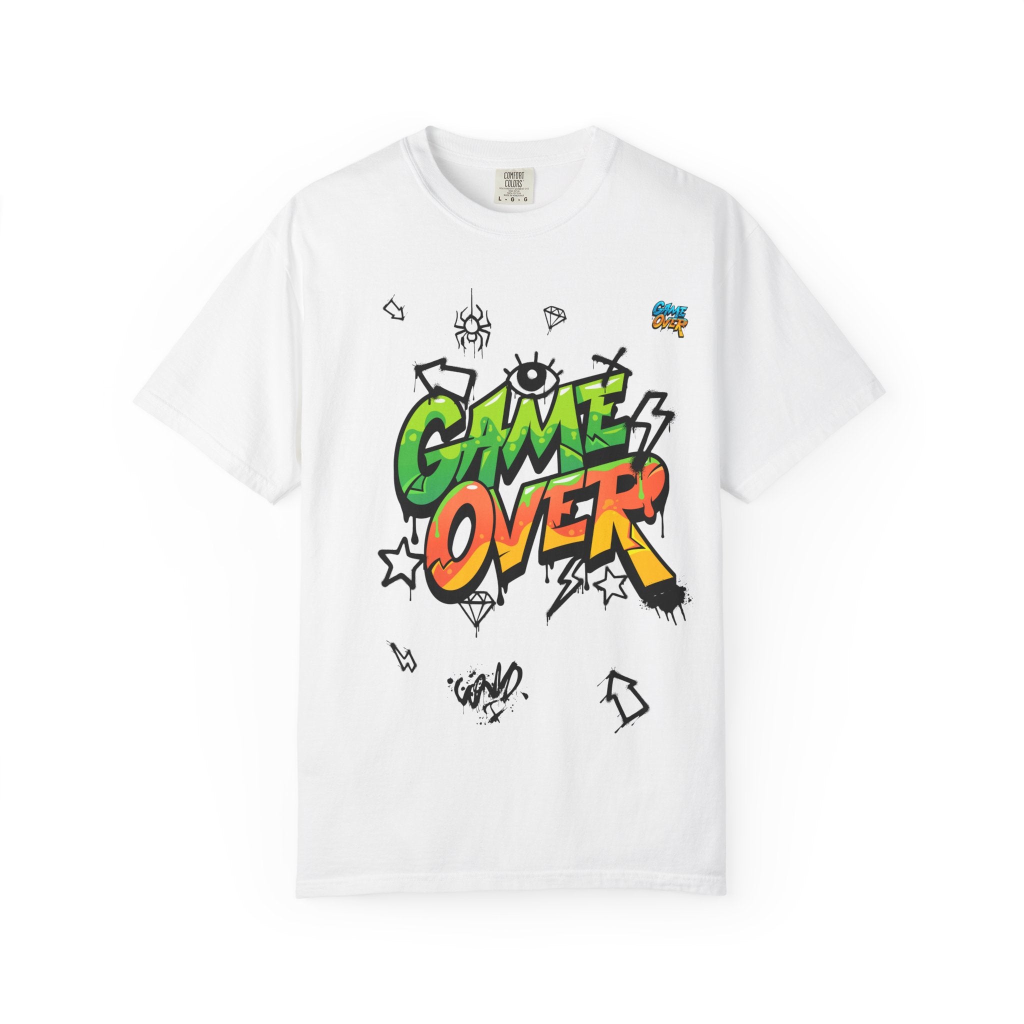 Game Over Graphic T-Shirt, Retro Gaming Tee, Unisex Casual Top, Gamer Gift, Video Game T-Shirt, Fun Streetwear
