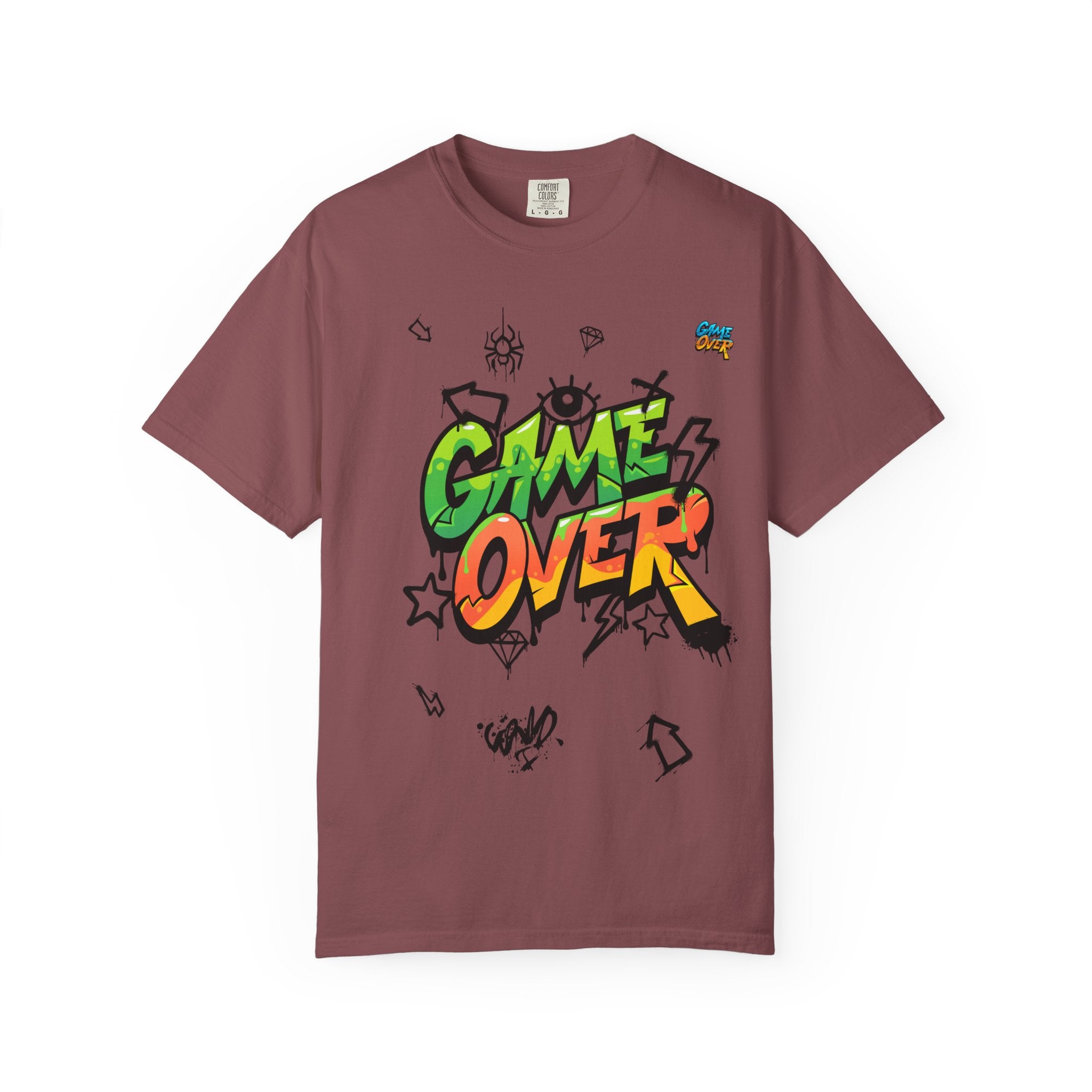 Game Over Graphic T-Shirt, Retro Gaming Tee, Unisex Casual Top, Gamer Gift, Video Game T-Shirt, Fun Streetwear
