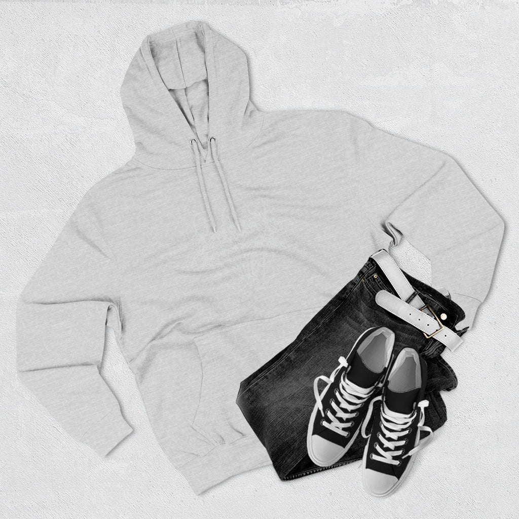 Gothic Three-Panel Fleece Hoodie, Cozy Sweatshirt, Alternative Wear, Cool Casual Style