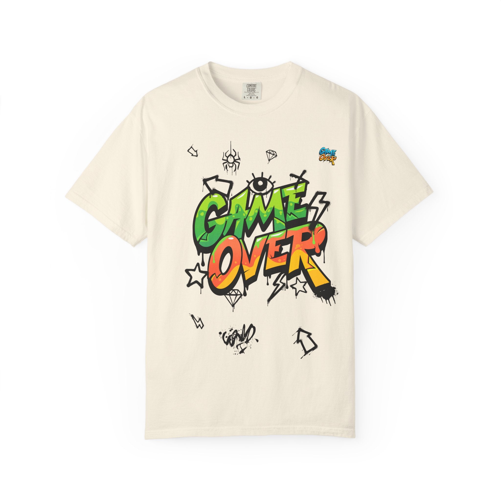 Game Over Graphic T-Shirt, Retro Gaming Tee, Unisex Casual Top, Gamer Gift, Video Game T-Shirt, Fun Streetwear