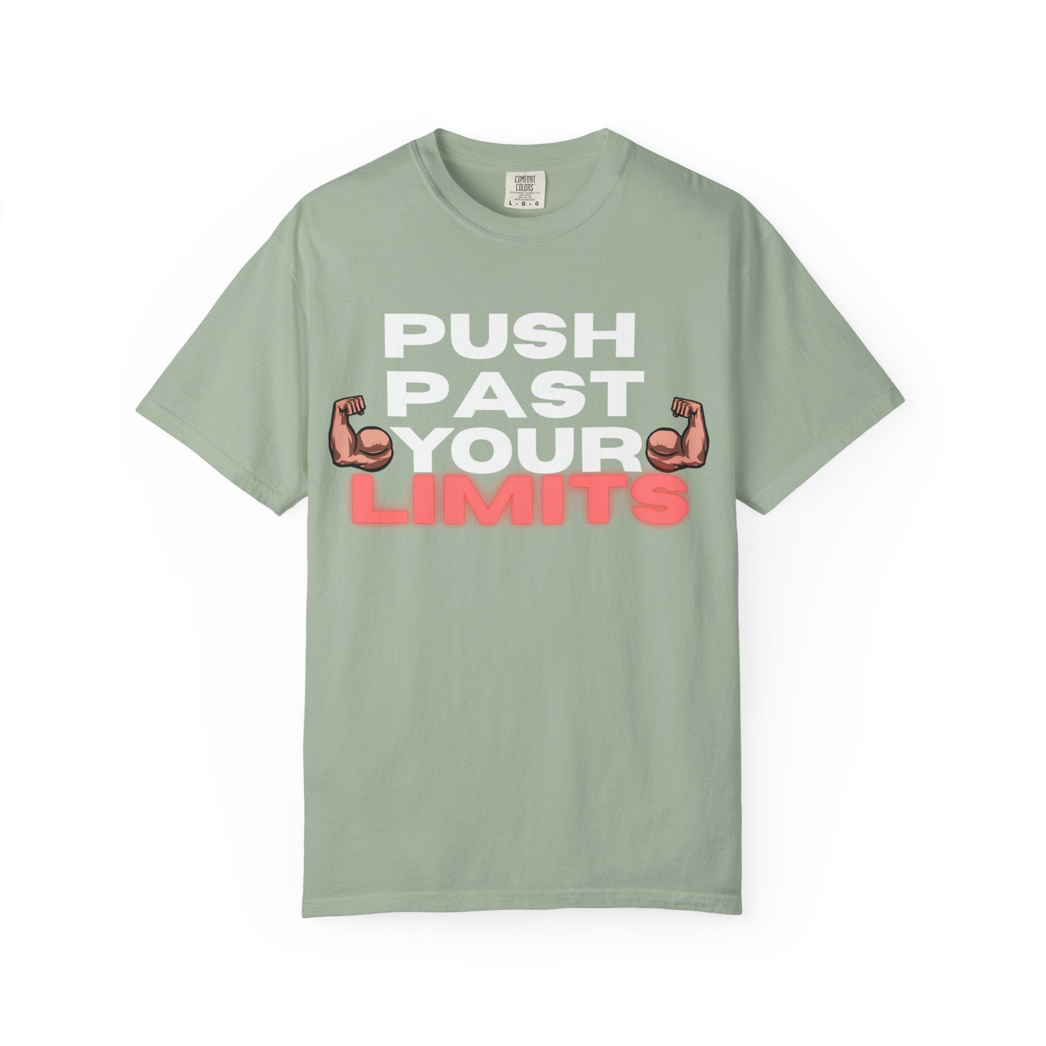 Unisex Motivational T-Shirt - "Push Past Your Limits" - Fitness Apparel, Workout Tee, Gym Wear, Gift for Him/Her, Inspirational Gift