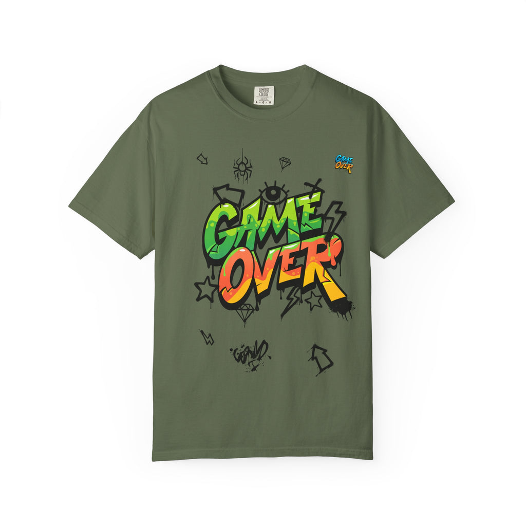 Game Over Graphic T-Shirt, Retro Gaming Tee, Unisex Casual Top, Gamer Gift, Video Game T-Shirt, Fun Streetwear