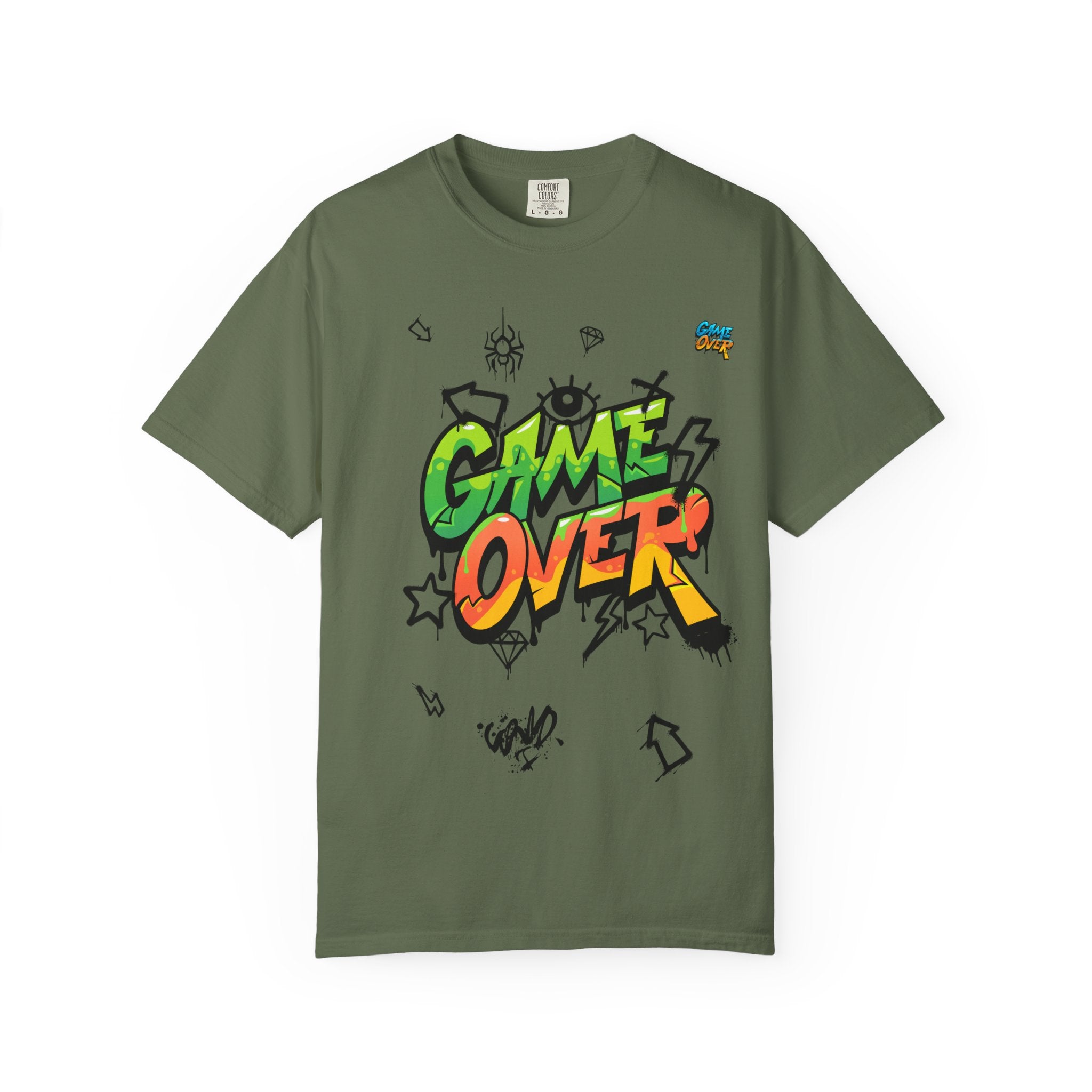 Game Over Graphic T-Shirt, Retro Gaming Tee, Unisex Casual Top, Gamer Gift, Video Game T-Shirt, Fun Streetwear