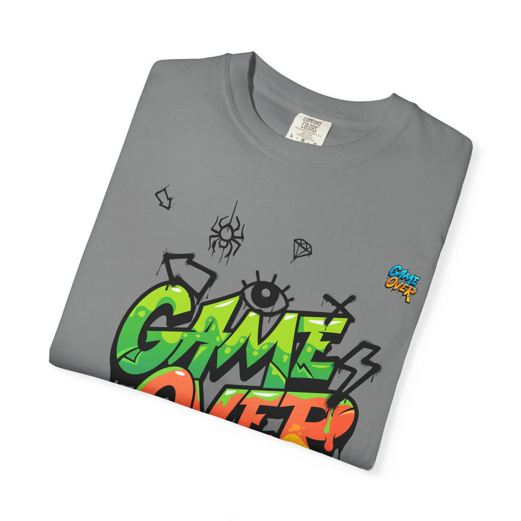 Game Over Graphic T-Shirt, Retro Gaming Tee, Unisex Casual Top, Gamer Gift, Video Game T-Shirt, Fun Streetwear