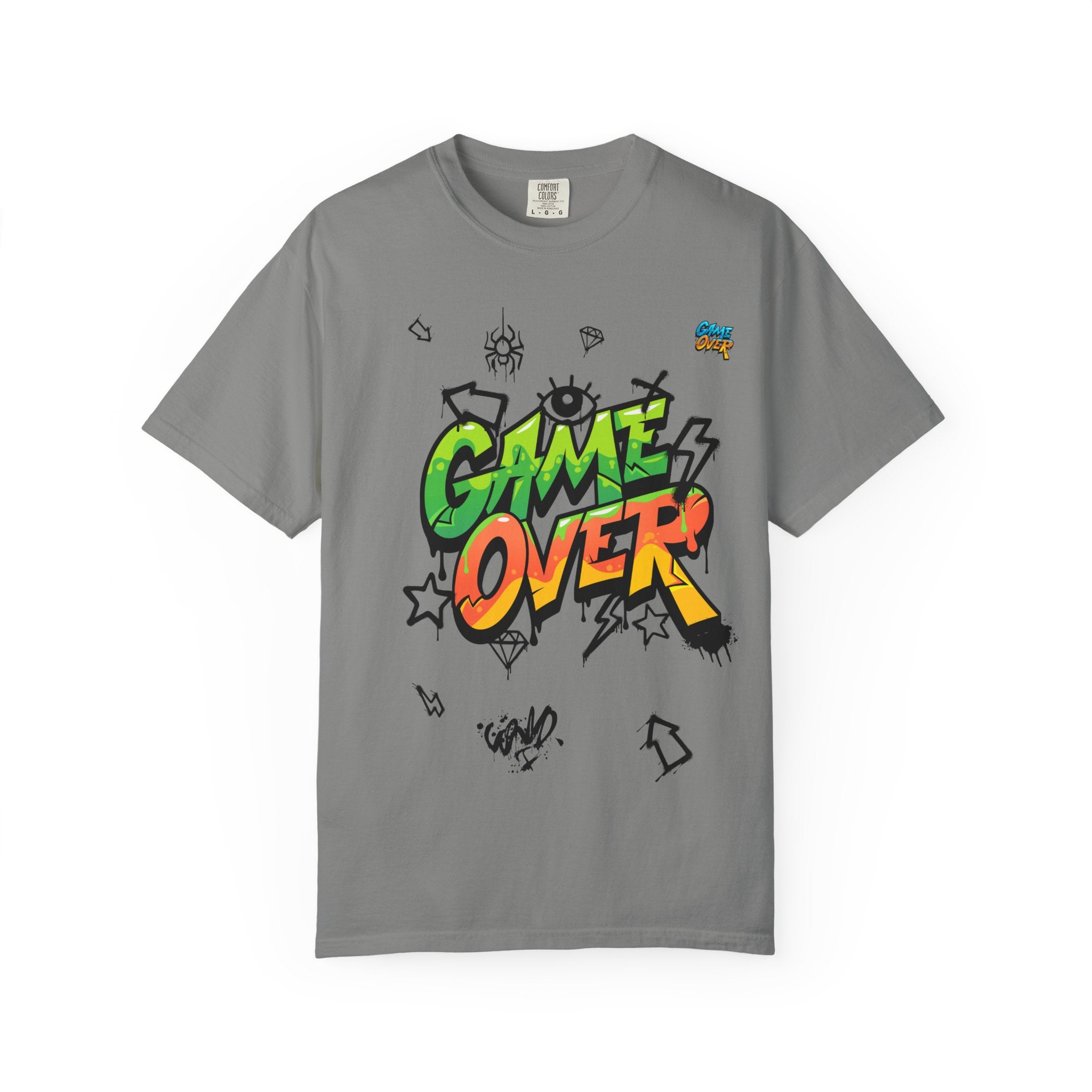 Game Over Graphic T-Shirt, Retro Gaming Tee, Unisex Casual Top, Gamer Gift, Video Game T-Shirt, Fun Streetwear
