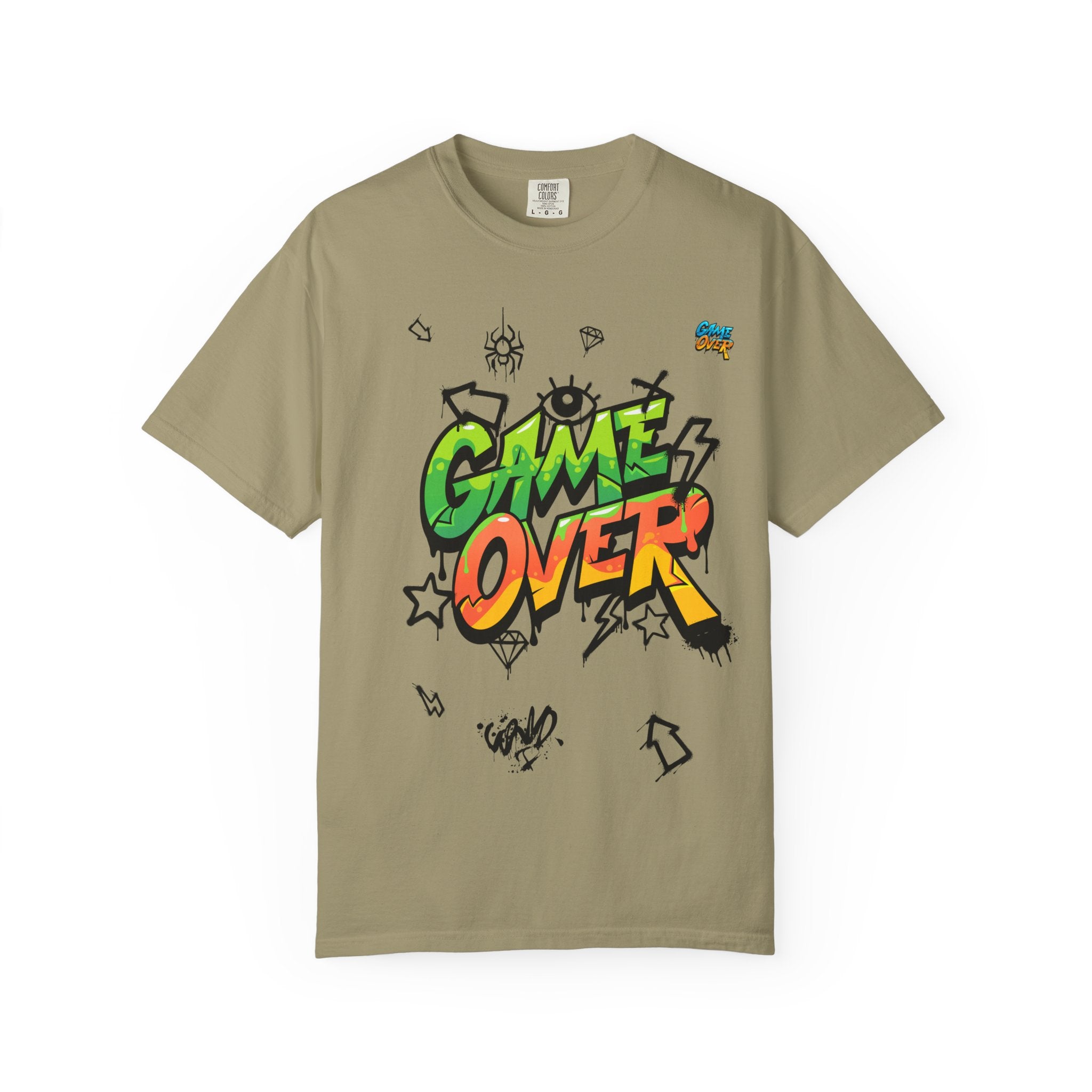 Game Over Graphic T-Shirt, Retro Gaming Tee, Unisex Casual Top, Gamer Gift, Video Game T-Shirt, Fun Streetwear
