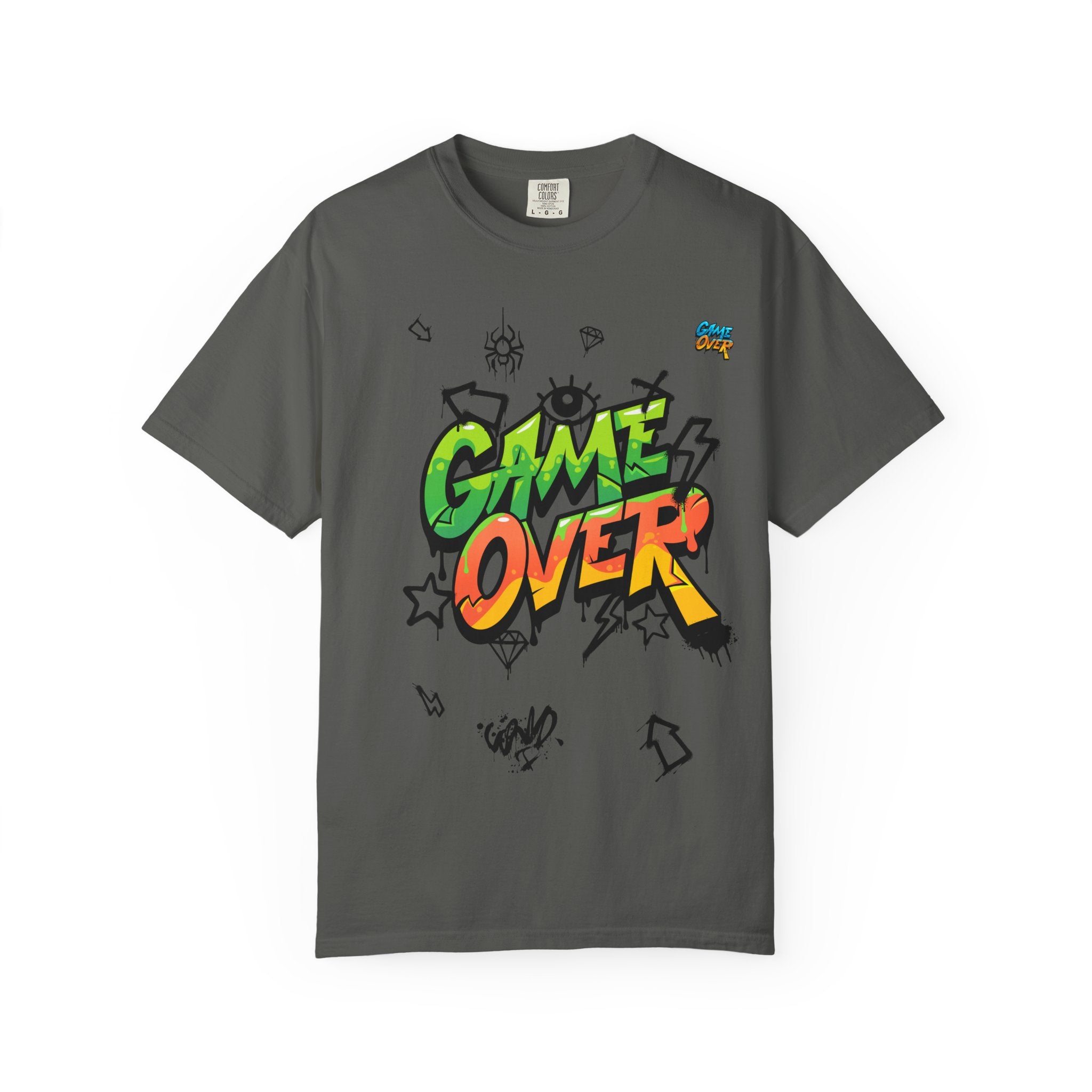Game Over Graphic T-Shirt, Retro Gaming Tee, Unisex Casual Top, Gamer Gift, Video Game T-Shirt, Fun Streetwear