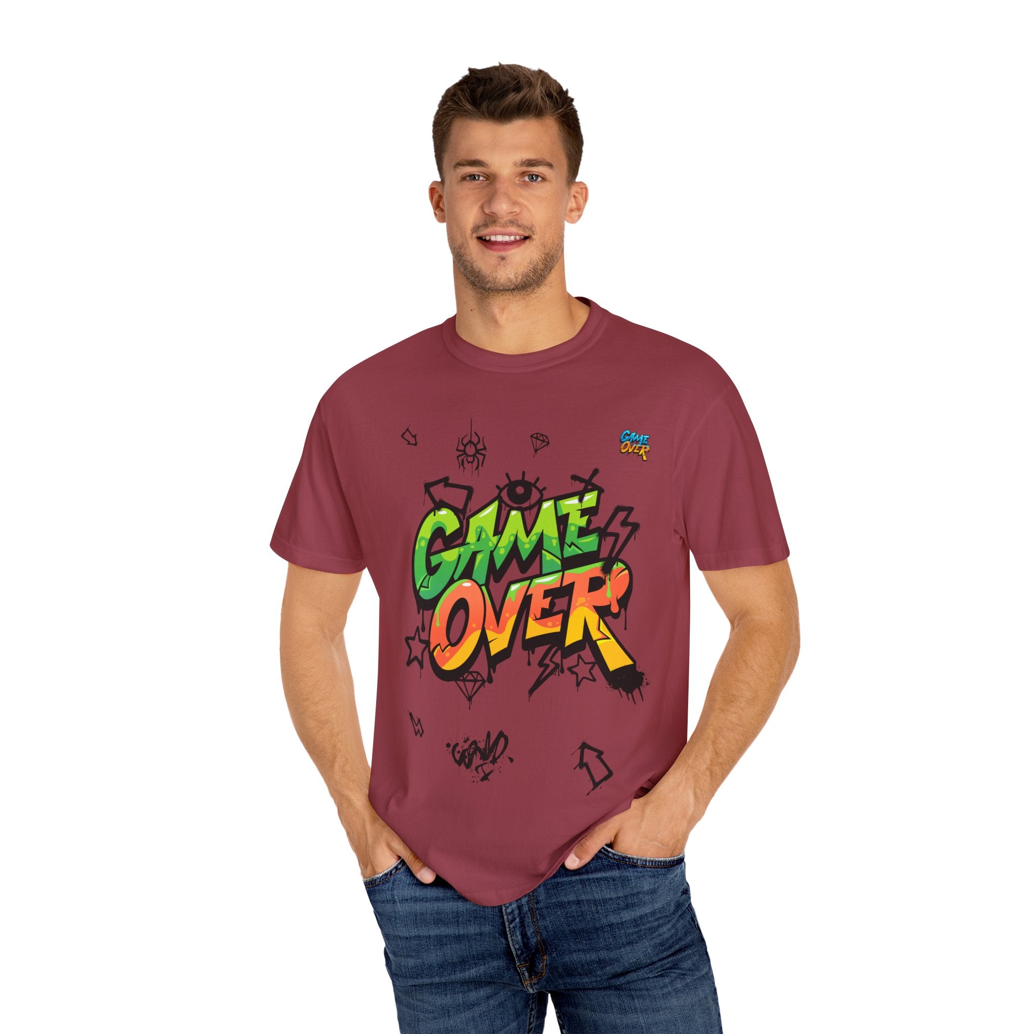 Game Over Graphic T-Shirt, Retro Gaming Tee, Unisex Casual Top, Gamer Gift, Video Game T-Shirt, Fun Streetwear