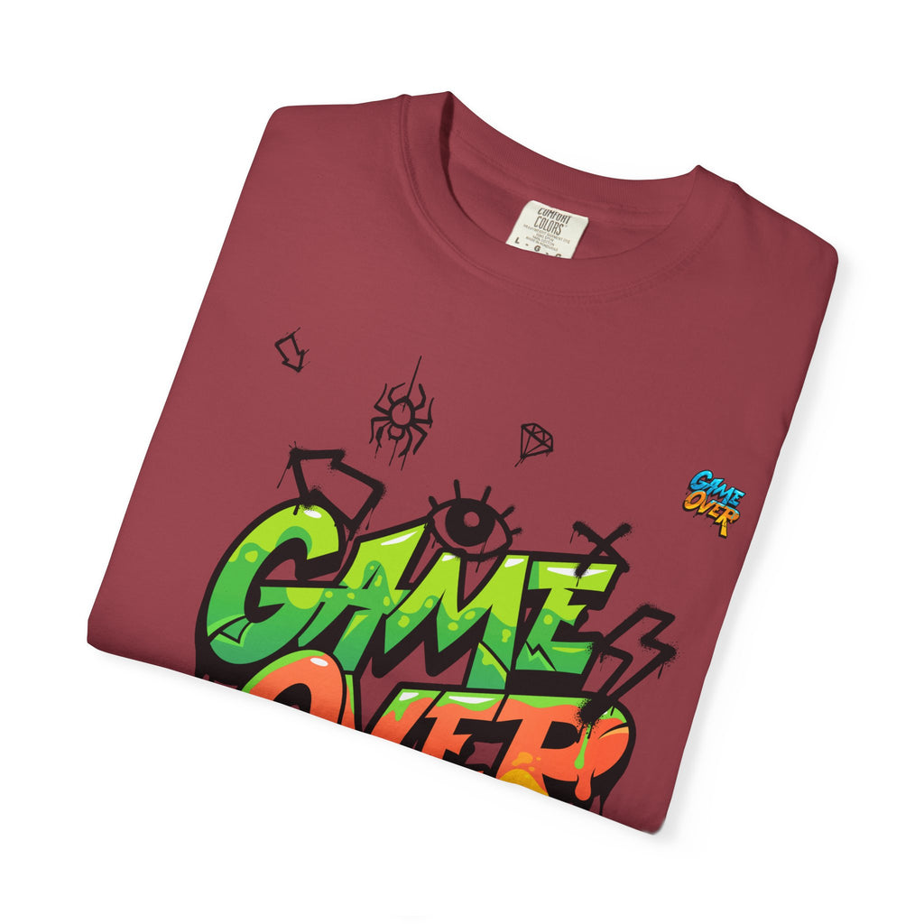 Game Over Graphic T-Shirt, Retro Gaming Tee, Unisex Casual Top, Gamer Gift, Video Game T-Shirt, Fun Streetwear