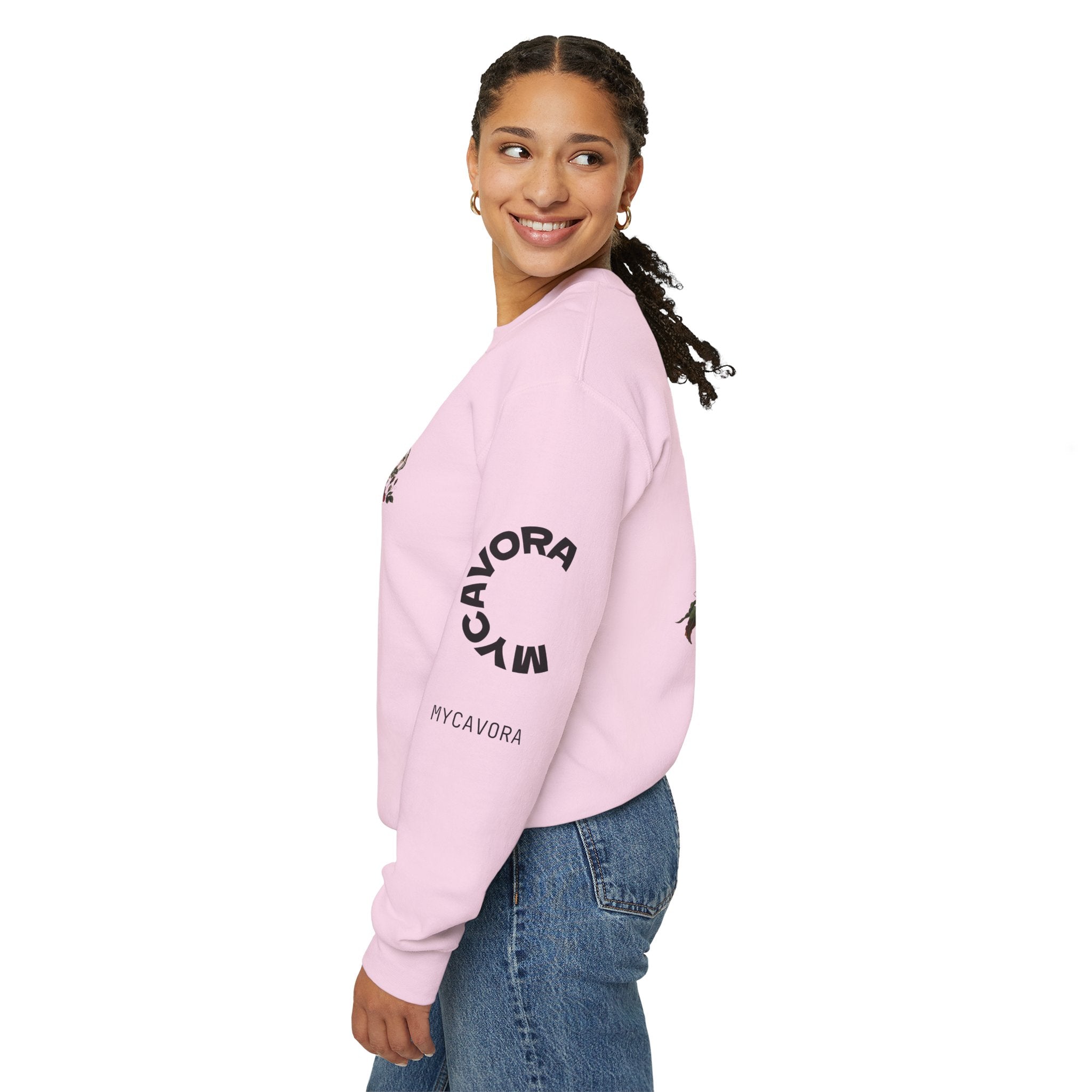 Edgy Floral Skeleton Crewneck Sweatshirt - Unisex Hoodie, Vintage Style Pullover, Boho Apparel, Alternative Fashion, Gift for Her