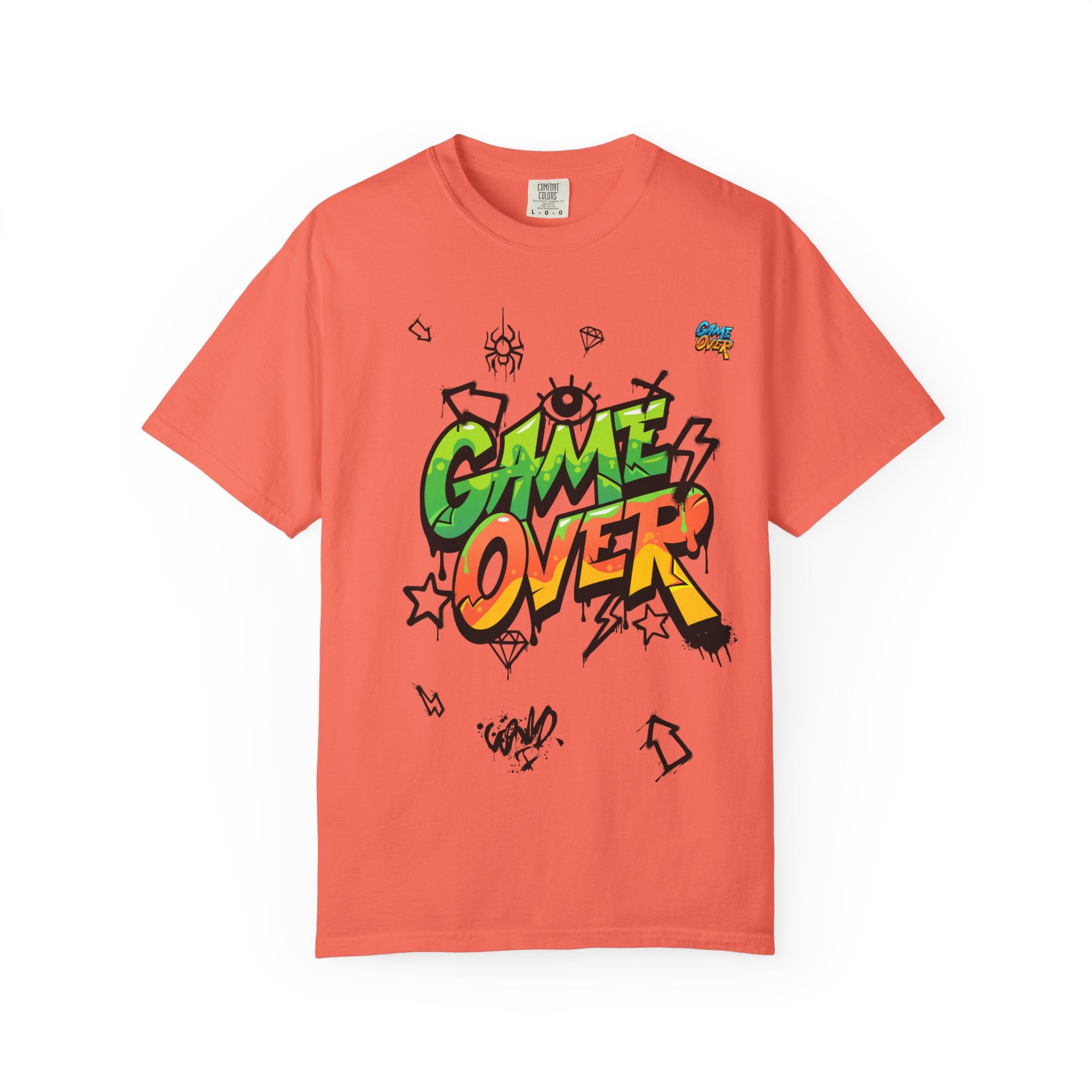 Game Over Graphic T-Shirt, Retro Gaming Tee, Unisex Casual Top, Gamer Gift, Video Game T-Shirt, Fun Streetwear
