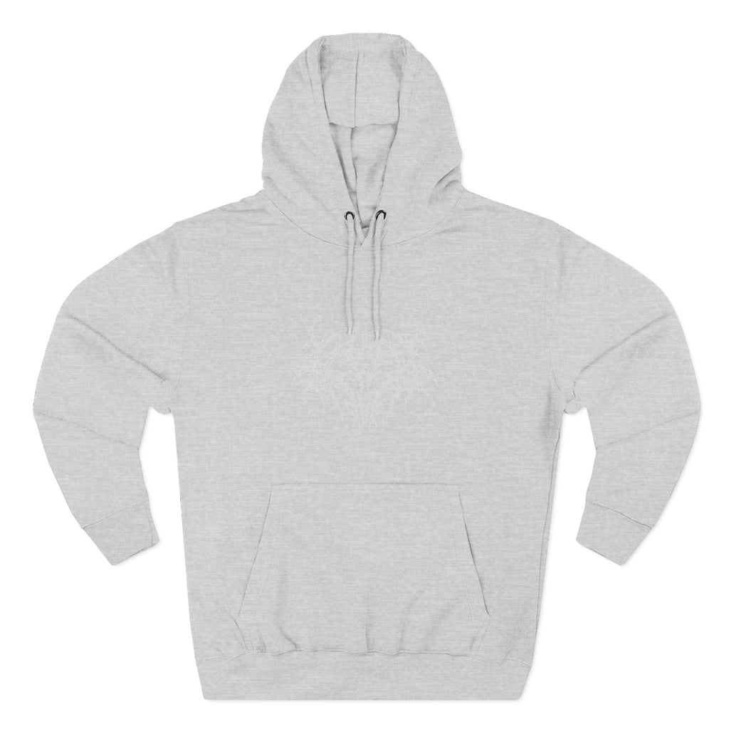 Gothic Three-Panel Fleece Hoodie, Cozy Sweatshirt, Alternative Wear, Cool Casual Style
