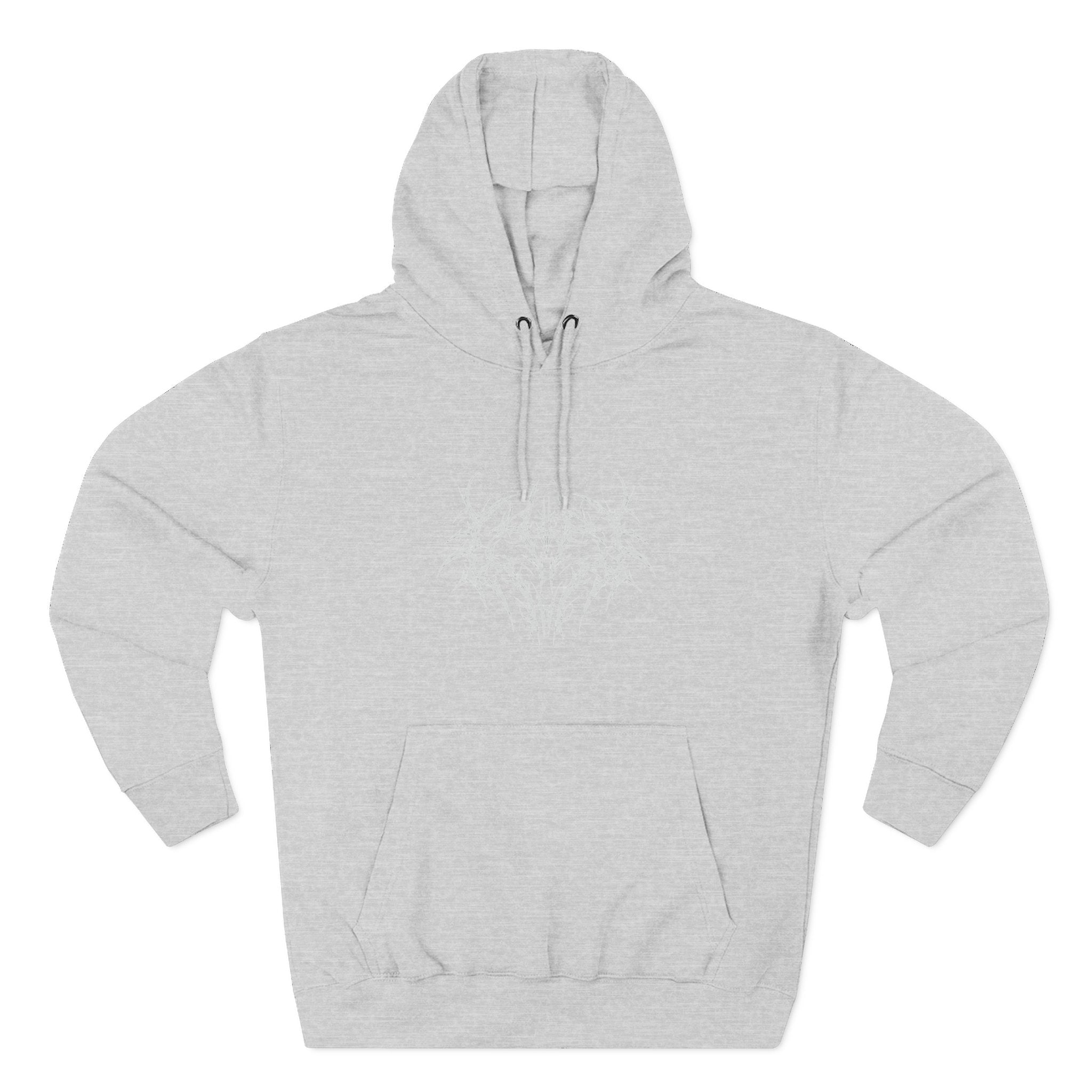 Gothic Three-Panel Fleece Hoodie, Cozy Sweatshirt, Alternative Wear, Cool Casual Style