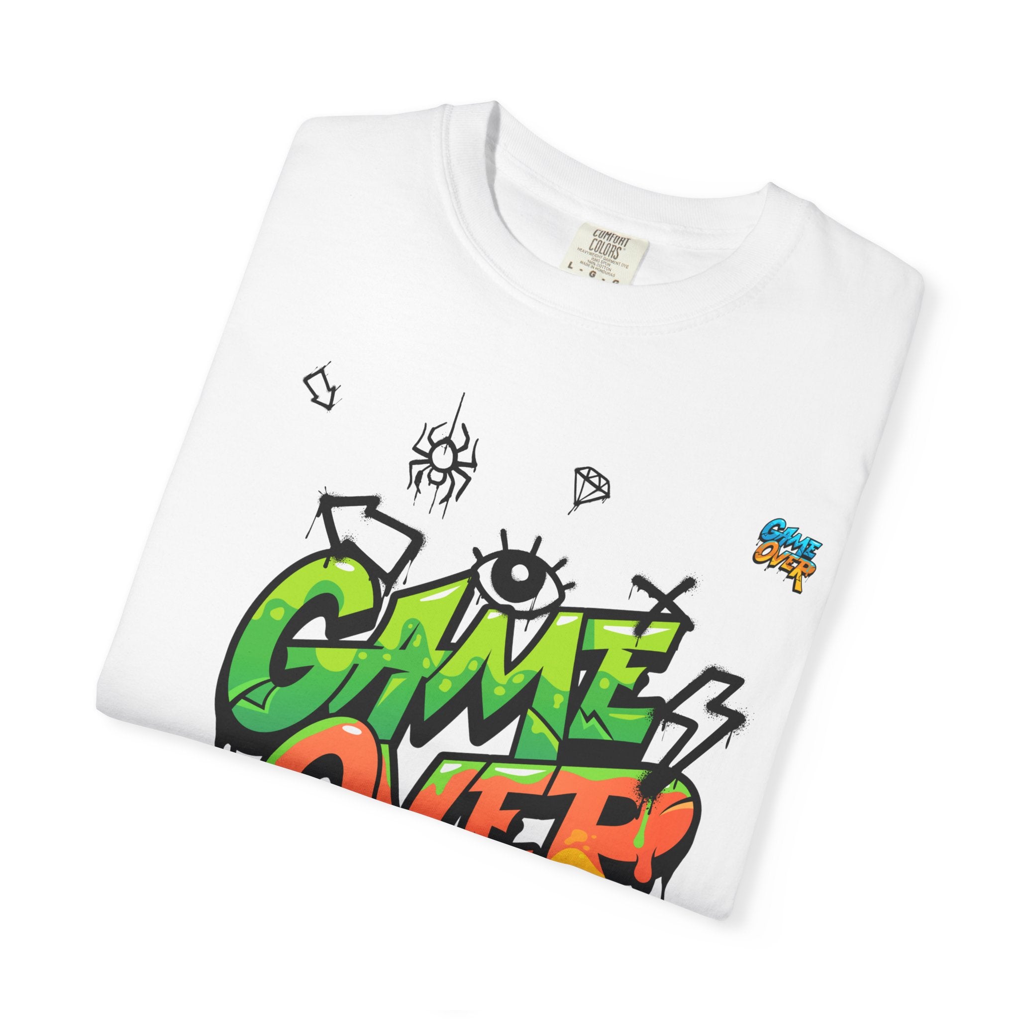 Game Over Graphic T-Shirt, Retro Gaming Tee, Unisex Casual Top, Gamer Gift, Video Game T-Shirt, Fun Streetwear