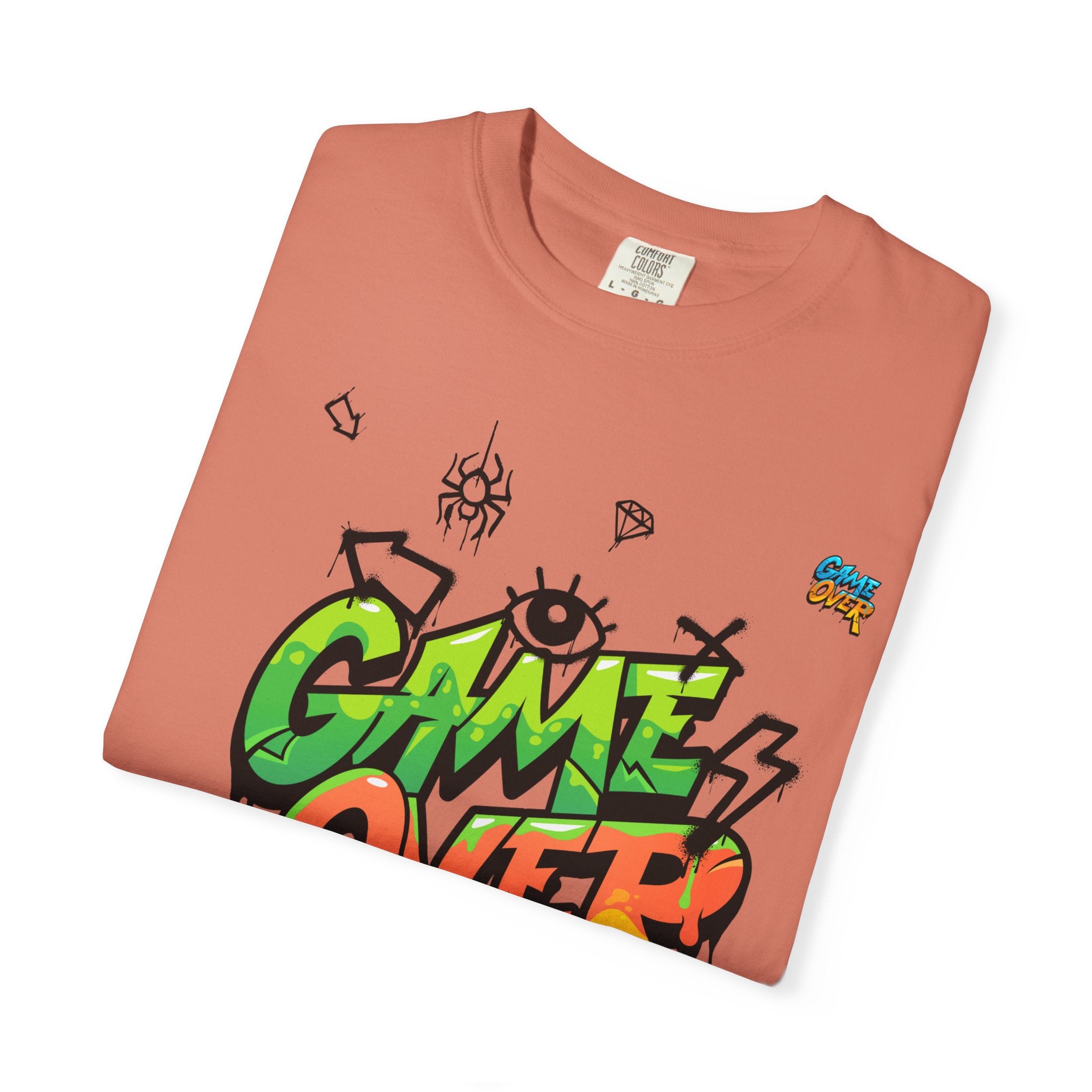 Game Over Graphic T-Shirt, Retro Gaming Tee, Unisex Casual Top, Gamer Gift, Video Game T-Shirt, Fun Streetwear