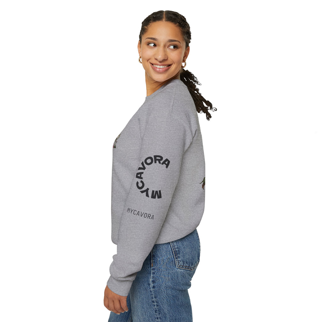 Edgy Floral Skeleton Crewneck Sweatshirt - Unisex Hoodie, Vintage Style Pullover, Boho Apparel, Alternative Fashion, Gift for Her